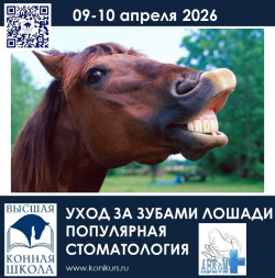 09-10 апреля - «УХОД ЗА ЗУБАМИ ЛОШАДИ. ПОПУЛЯРНАЯ СТОМАТОЛОГИЯ»